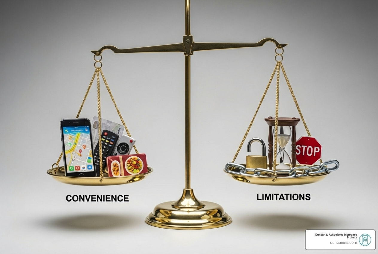 Scale balancing convenience and limitations - spouse voluntary life