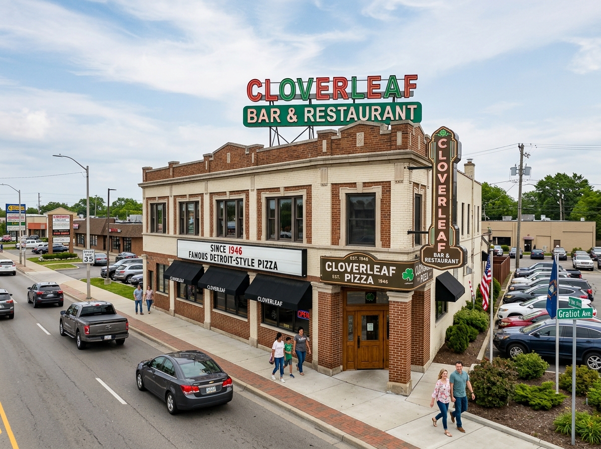 Eastpointe Cloverleaf Bar & Restaurant exterior landmark - cloverleaf bar & restaurant Eastpointe Cloverleaf Bar & Restaurant exterior landmark - cloverleaf bar & restaurant