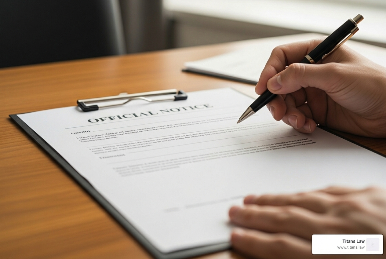 official eviction notice document - Residential lease termination official eviction notice document - Residential lease termination