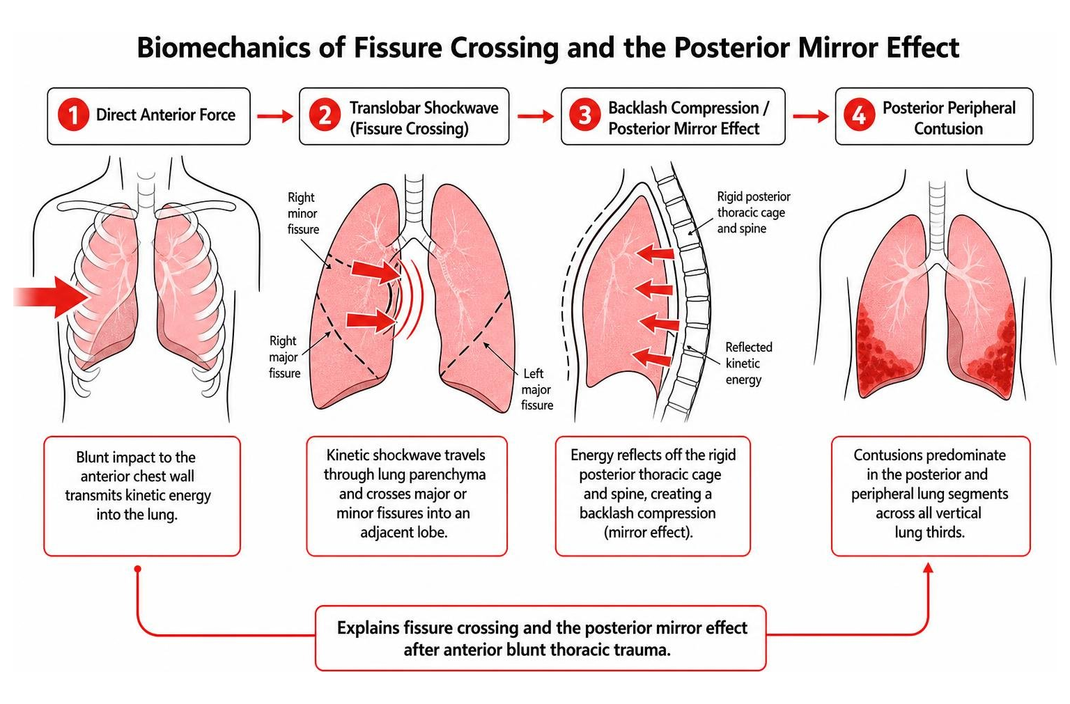 Biomechanical diagram illustrating fissure crossing and the posterior mirror effect Biomechanical diagram illustrating fissure crossing and the posterior mirror effect