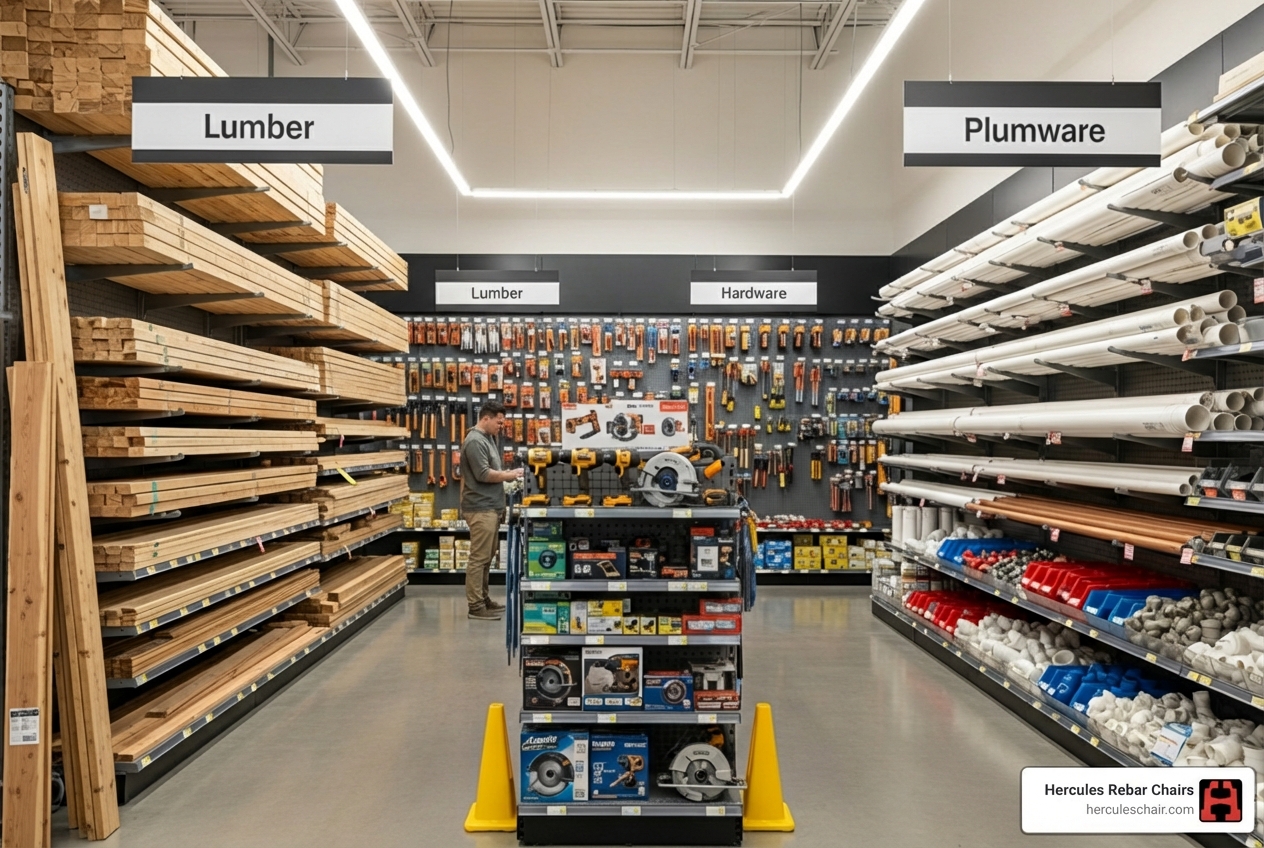 well-organized aisle in a building supply store showing various materials - building supply stores well-organized aisle in a building supply store showing various materials - building supply stores