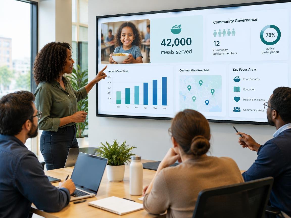 Transparent impact metrics and community governance dashboard Transparent impact metrics and community governance dashboard