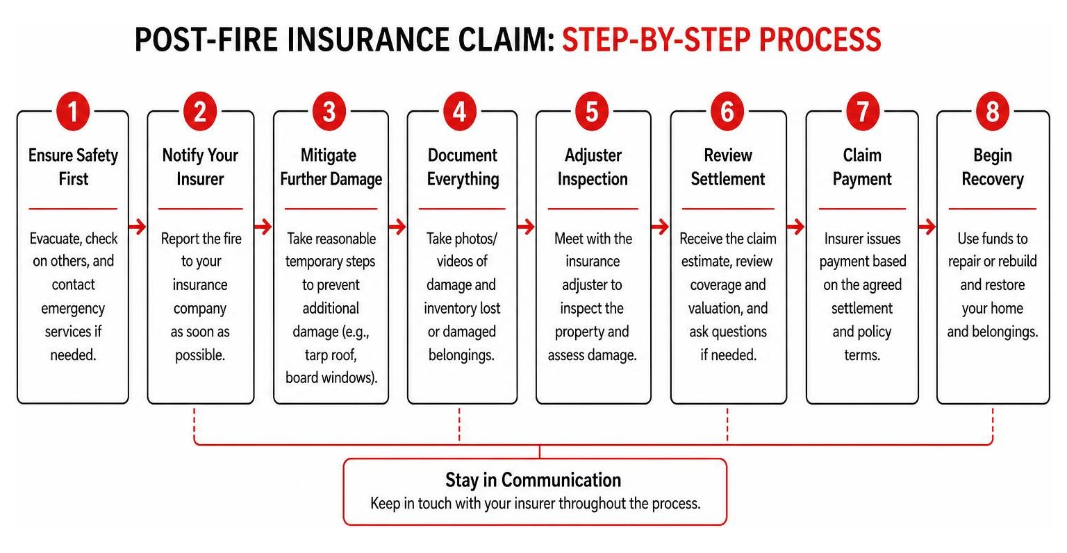 post-fire insurance claim step-by-step process post-fire insurance claim step-by-step process