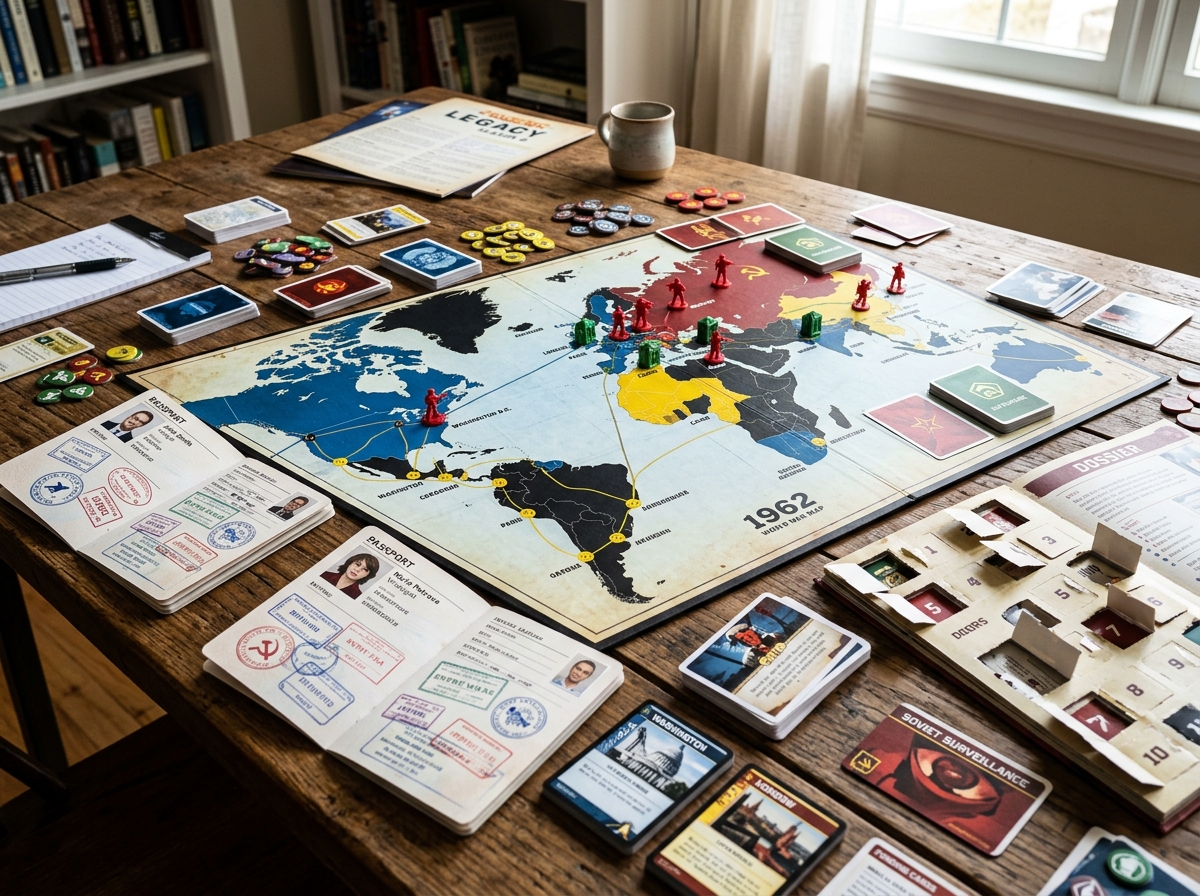 game board for Pandemic Legacy Season 0 with player passports and dossiers - pandemic legacy season 0 game board for Pandemic Legacy Season 0 with player passports and dossiers - pandemic legacy season 0