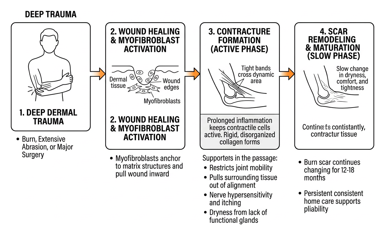 timeline of scar contracture stages timeline of scar contracture stages