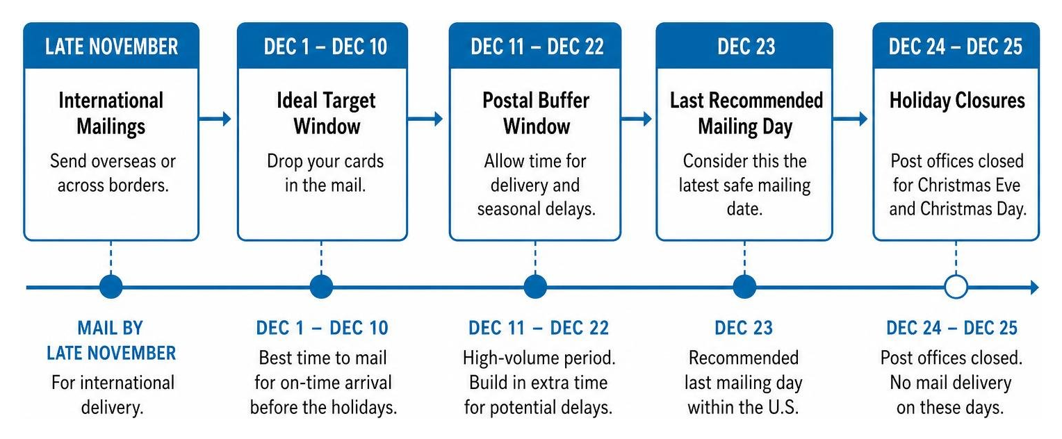 holiday mailing timeline diagram holiday mailing timeline diagram