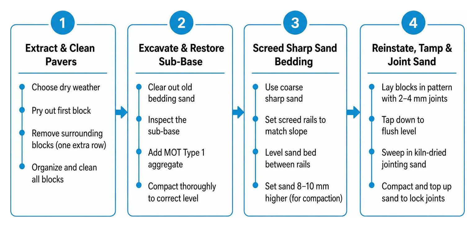 paver repair step by step timeline paver repair step by step timeline