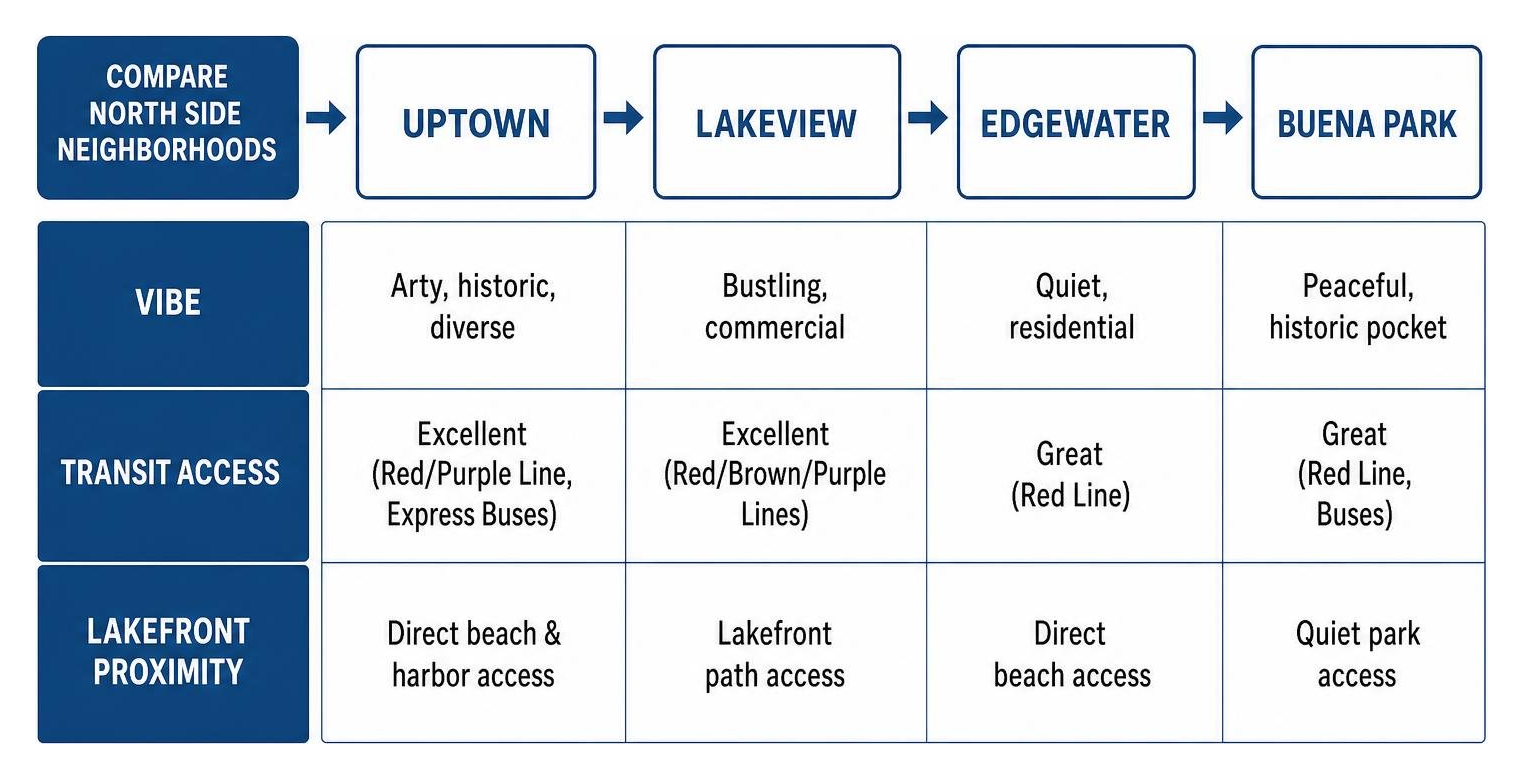Comparison process of North Side Chicago neighborhoods Comparison process of North Side Chicago neighborhoods