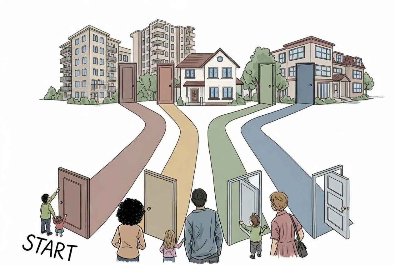 flowchart of housing options - how to get low income housing fast