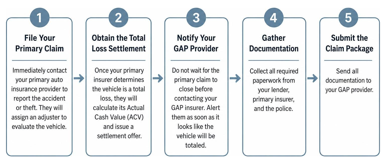 Step-by-step process of filing a GAP insurance claim in Pennsylvania