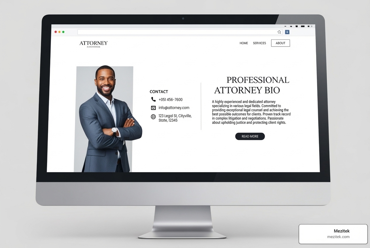well-designed attorney bio page - custom law firm website design well-designed attorney bio page - custom law firm website design