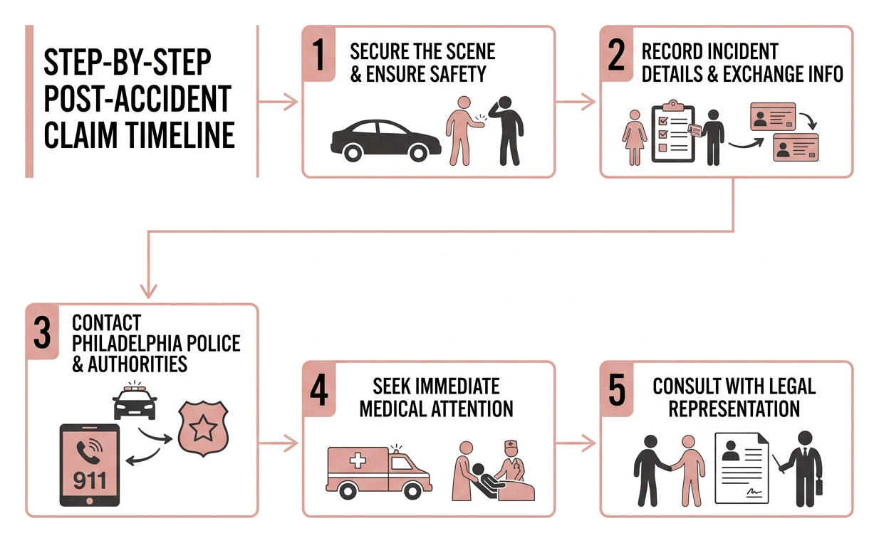 Step-by-step post-accident claim timeline Step-by-step post-accident claim timeline