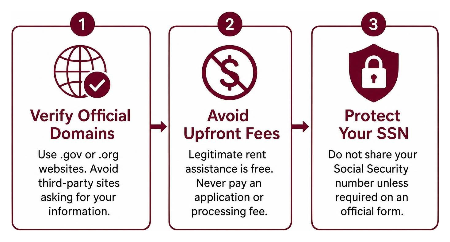 Verification check: verify official domains, avoid upfront fees, protect SSN Verification check: verify official domains, avoid upfront fees, protect SSN