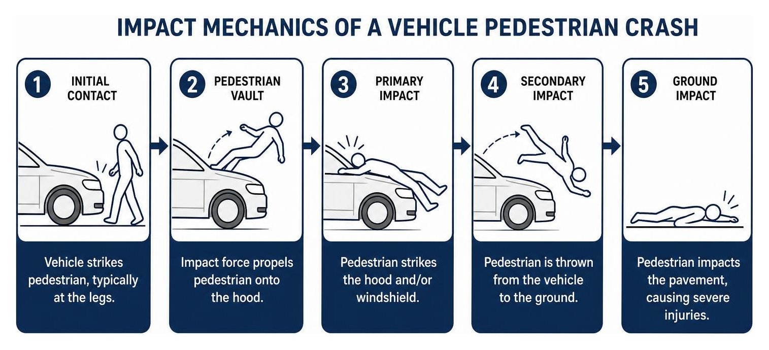 Impact mechanics of a vehicle pedestrian crash Impact mechanics of a vehicle pedestrian crash