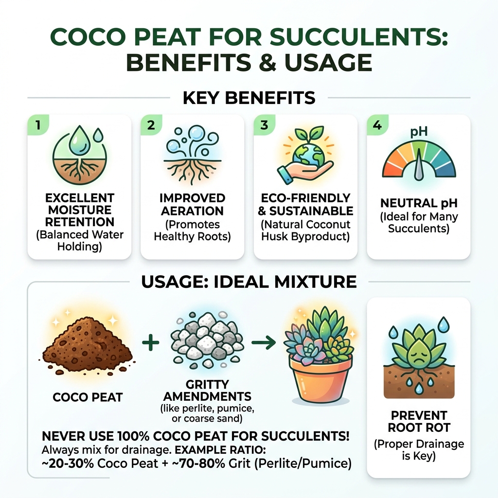 infographic on coco peat for succulents benefits and usage - coco peat for succulents infographic infographic on coco peat for succulents benefits and usage - coco peat for succulents infographic
