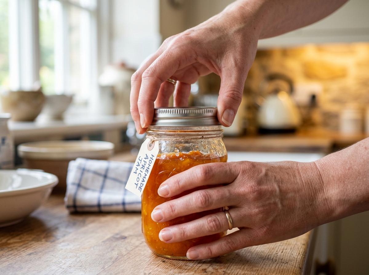A person hand-tightening a two-piece mason jar lid - mason jar food storage A person hand-tightening a two-piece mason jar lid - mason jar food storage