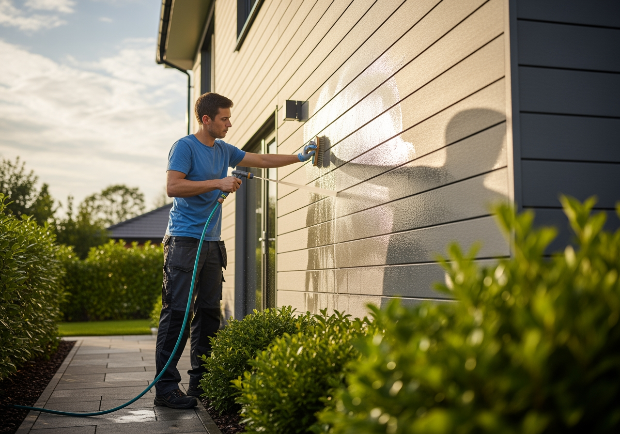 Regular cleaning extends the life of your cladding - durable exterior cladding