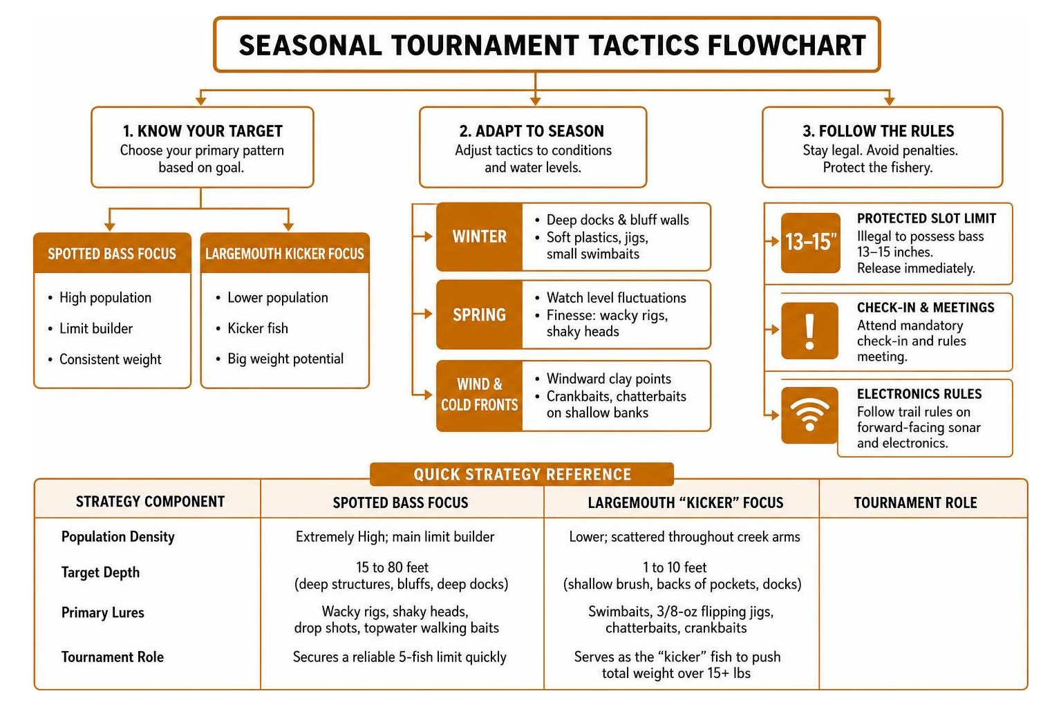 Seasonal tournament tactics flowchart