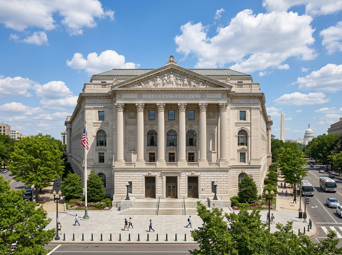 Central bank building representing monetary policy and economic stability - highest currency in the world list