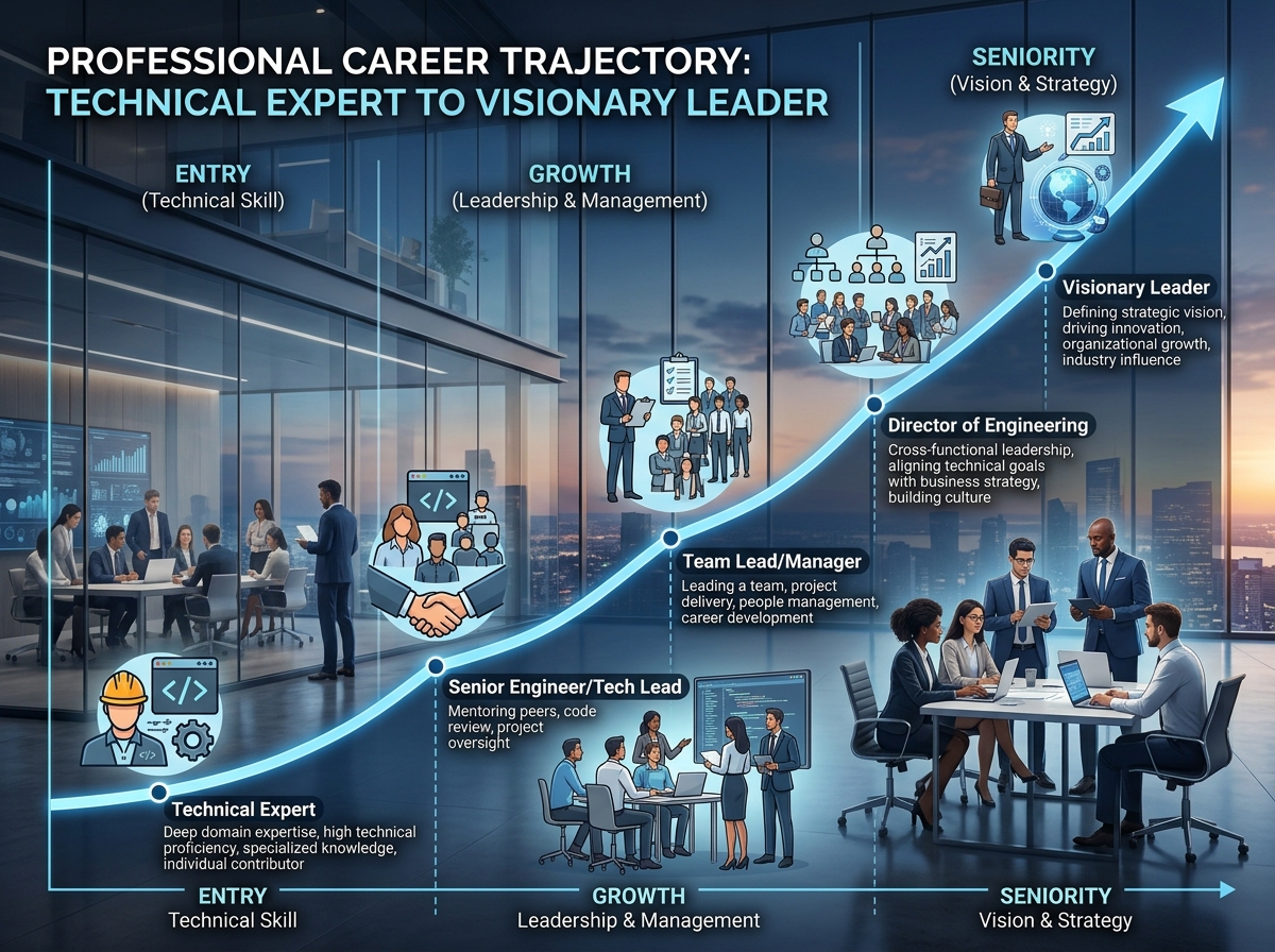 professional growth chart and leadership evolution - leadership development courses for experts