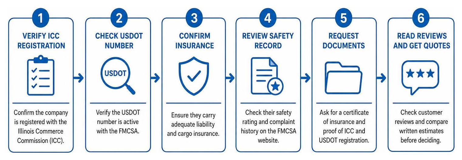 Process of verifying a moving company licensing and credentials Process of verifying a moving company licensing and credentials