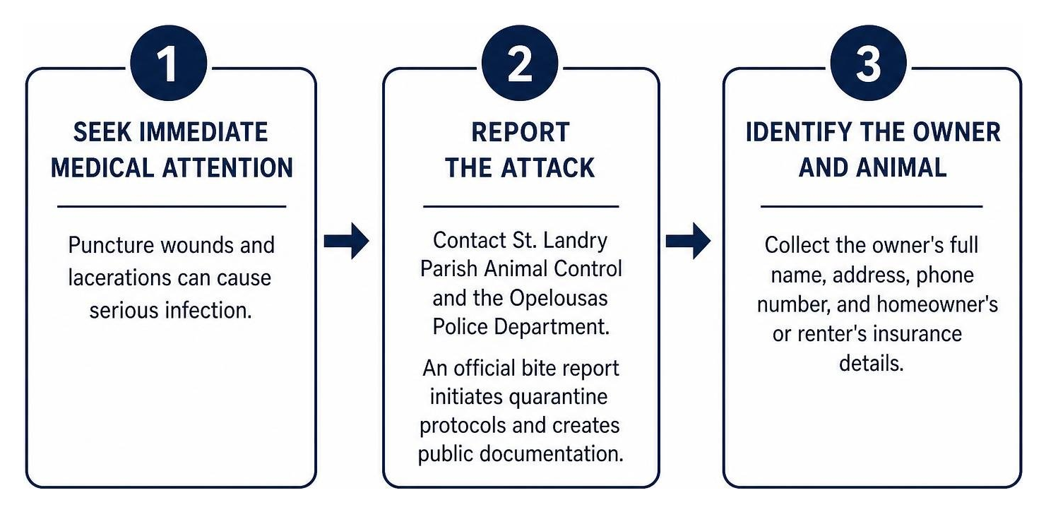 Immediate steps following an animal attack Immediate steps following an animal attack