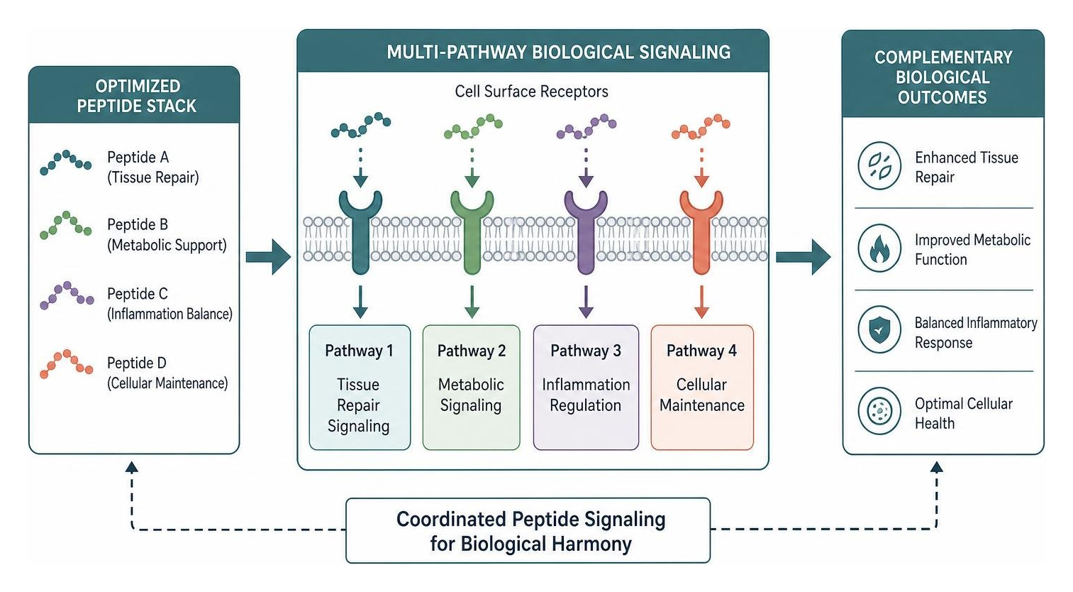 Multi-pathway biological signaling process