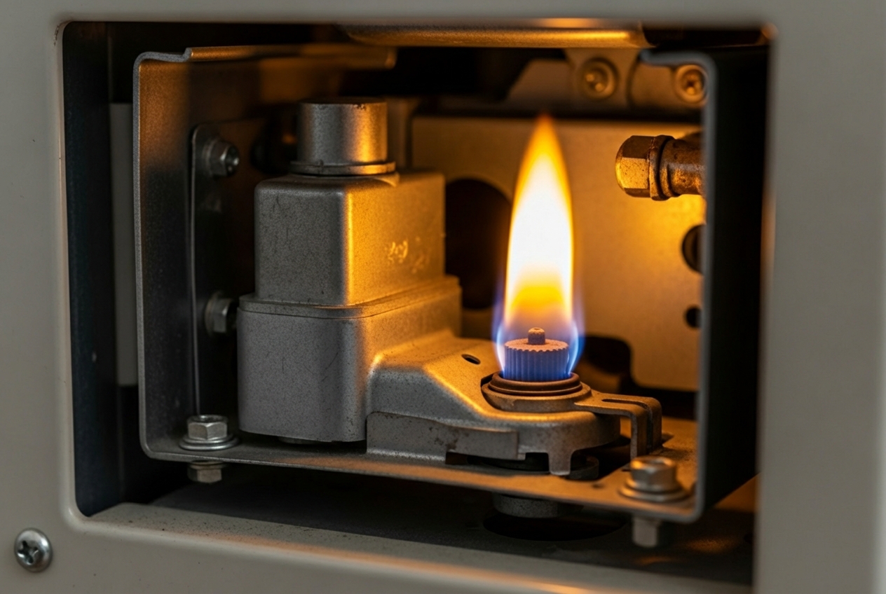 Infographic showing the top 5 signs your furnace needs immediate attention: 1) Strange noises like banging or squealing, 2) Unusual burning or gas odors, 3) Uneven heating or cold spots in your home, 4) Frequent on-off cycling that wastes energy, 5) Yellow pilot light instead of steady blue flame - furnace repair in chandler, az Infographic showing the top 5 signs your furnace needs immediate attention: 1) Strange noises like banging or squealing, 2) Unusual burning or gas odors, 3) Uneven heating or cold spots in your home, 4) Frequent on-off cycling that wastes energy, 5) Yellow pilot light instead of steady blue flame - furnace repair in chandler, az