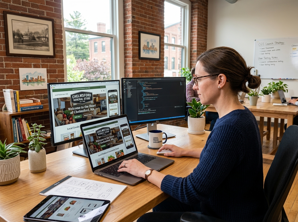 A professional website designer working on a high-performance responsive interface for a local business - website designer A professional website designer working on a high-performance responsive interface for a local business - website designer