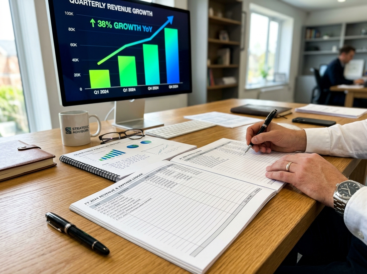 Financial ledgers and growth charts showing positive expansion trends - cost effective expansion analysis Financial ledgers and growth charts showing positive expansion trends - cost effective expansion analysis