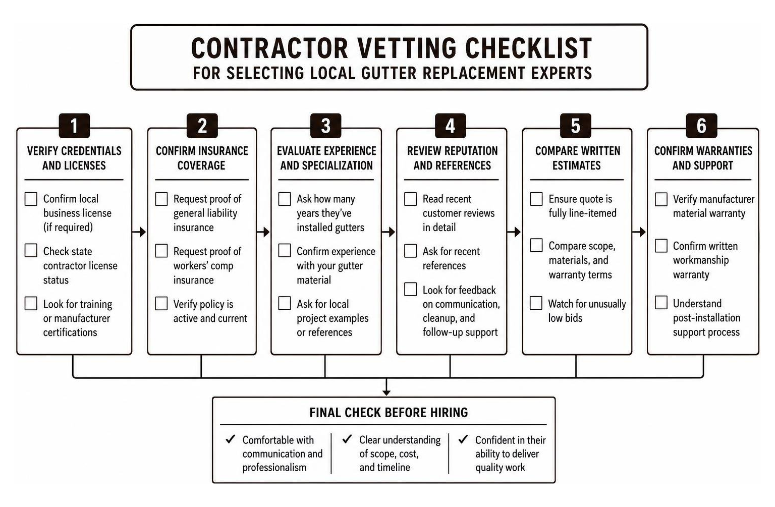 Contractor vetting checklist for selecting local gutter replacement experts Contractor vetting checklist for selecting local gutter replacement experts