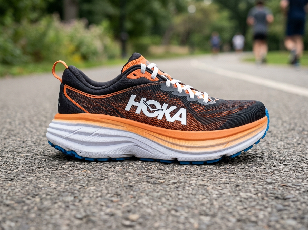 Hoka signature thick sole and maximalist cushioning design - best hoka shoe for standing all day Hoka signature thick sole and maximalist cushioning design - best hoka shoe for standing all day