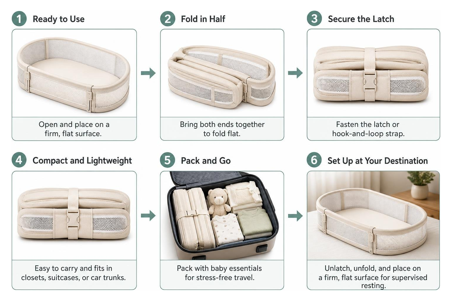 step by step infant nest folding and travel preparation process step by step infant nest folding and travel preparation process