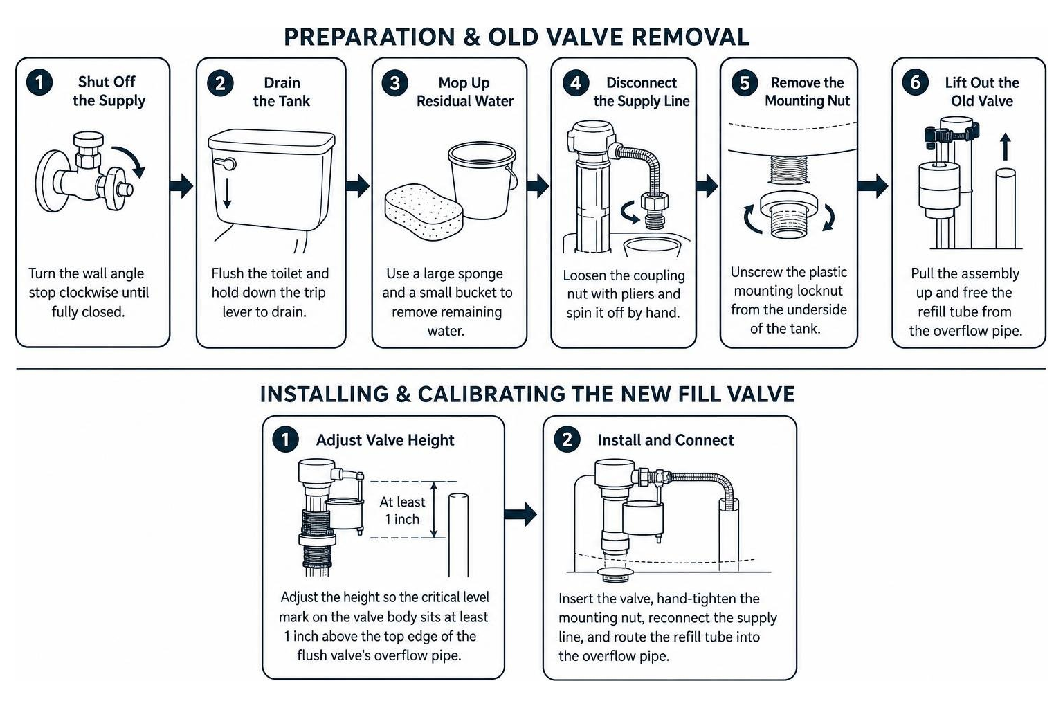 toilet fill valve replacement process