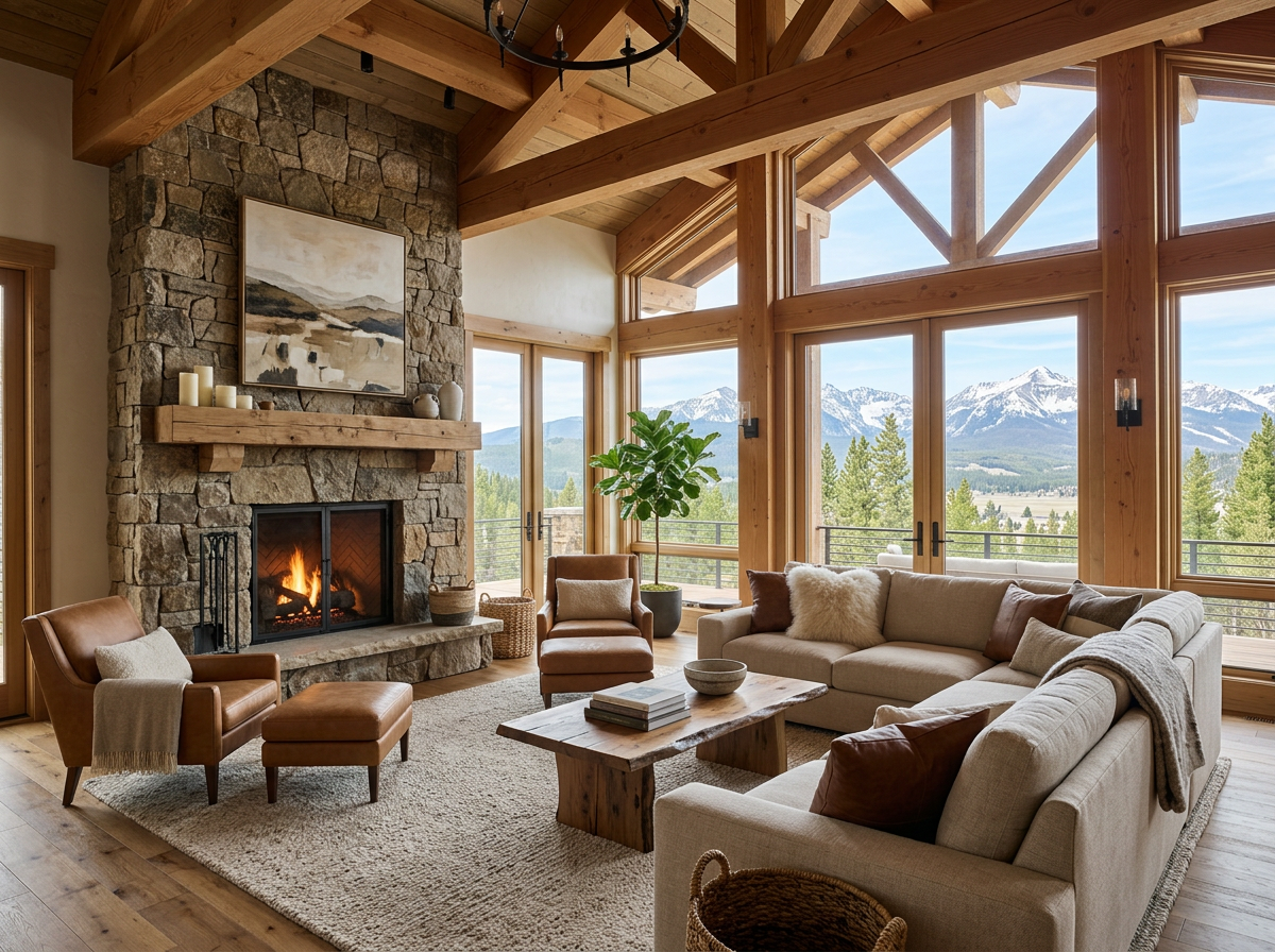 completed, stylishly designed home interior