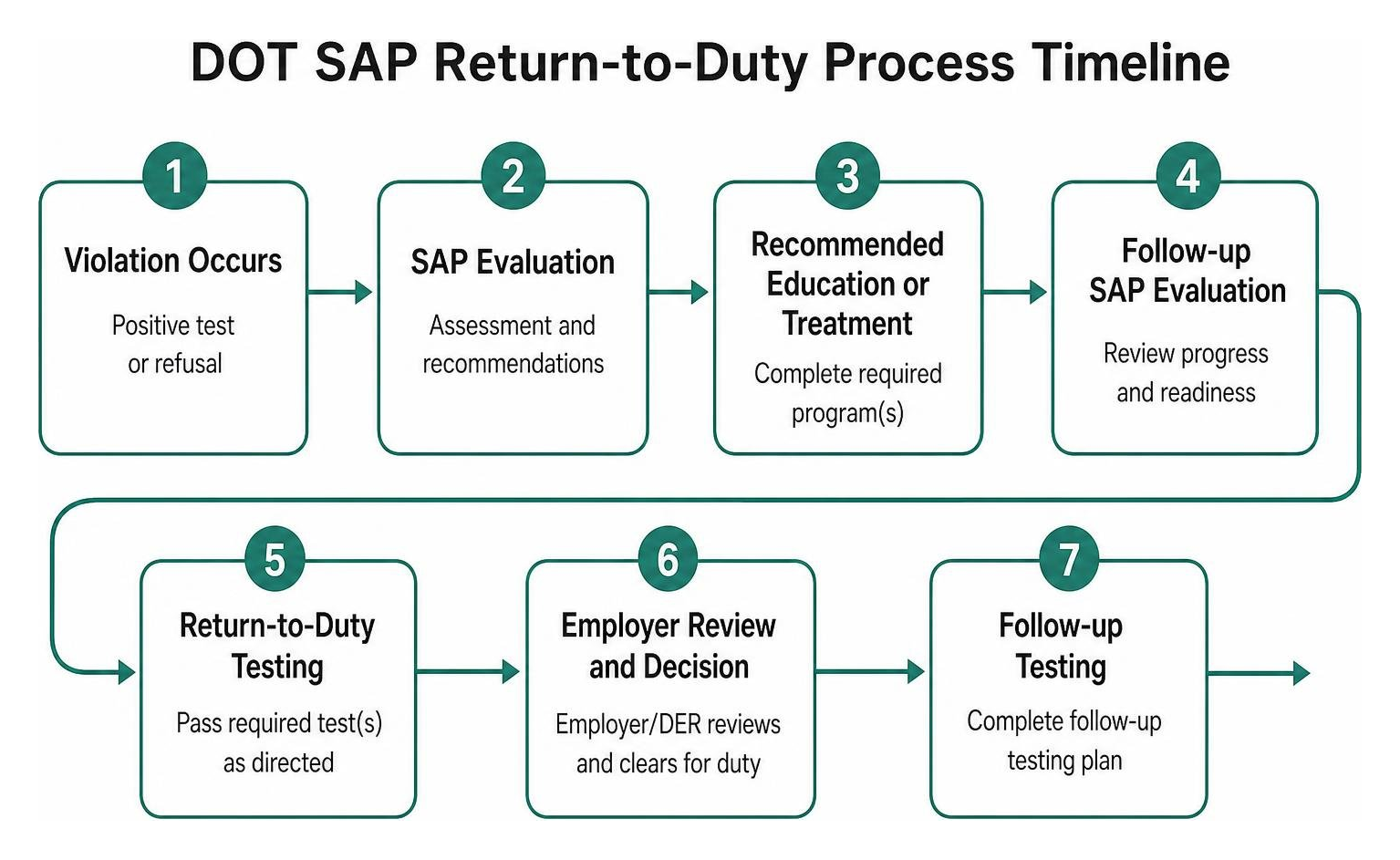 DOT SAP return to duty process timeline