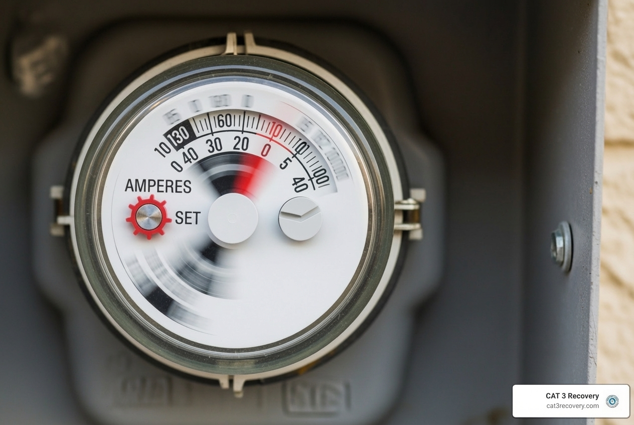 A water meter spinning rapidly, indicating high water usage even though all taps in the house are off, suggesting a hidden leak. - burst water pipe outside house A water meter spinning rapidly, indicating high water usage even though all taps in the house are off, suggesting a hidden leak. - burst water pipe outside house