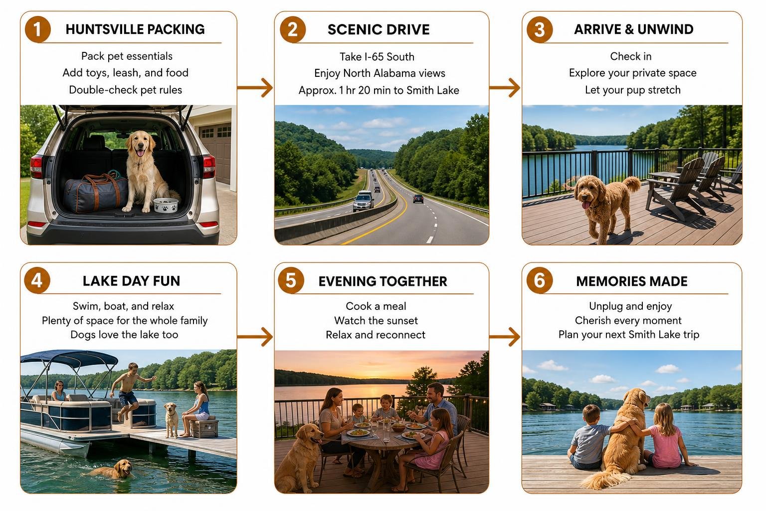 Pet travel planning timeline from Huntsville packing to Smith Lake arrival Pet travel planning timeline from Huntsville packing to Smith Lake arrival