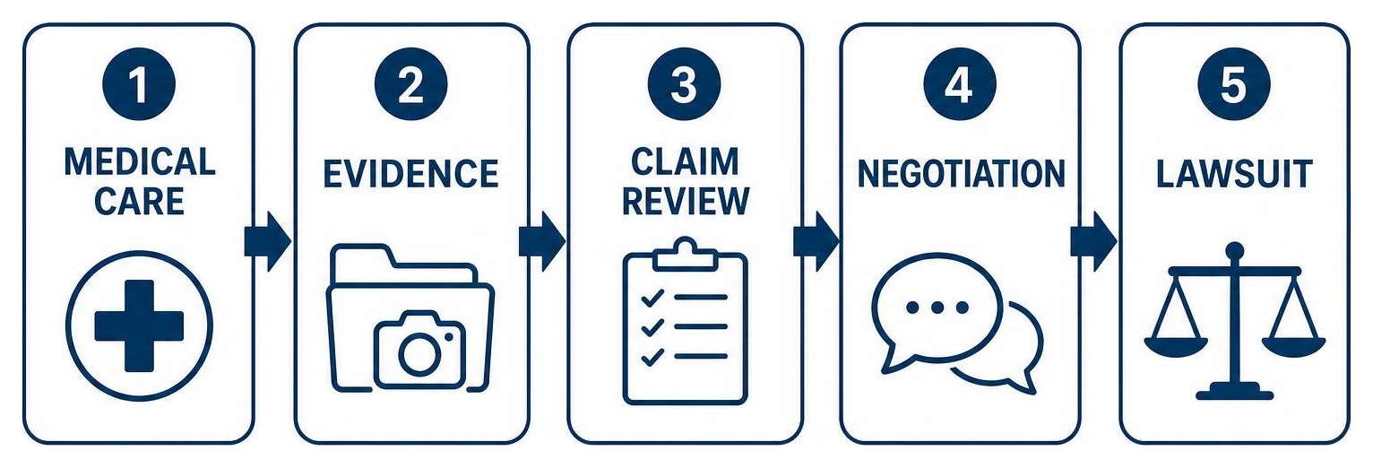 Michigan premises liability claim steps: medical care, evidence, claim review, negotiation, lawsuit Michigan premises liability claim steps: medical care, evidence, claim review, negotiation, lawsuit