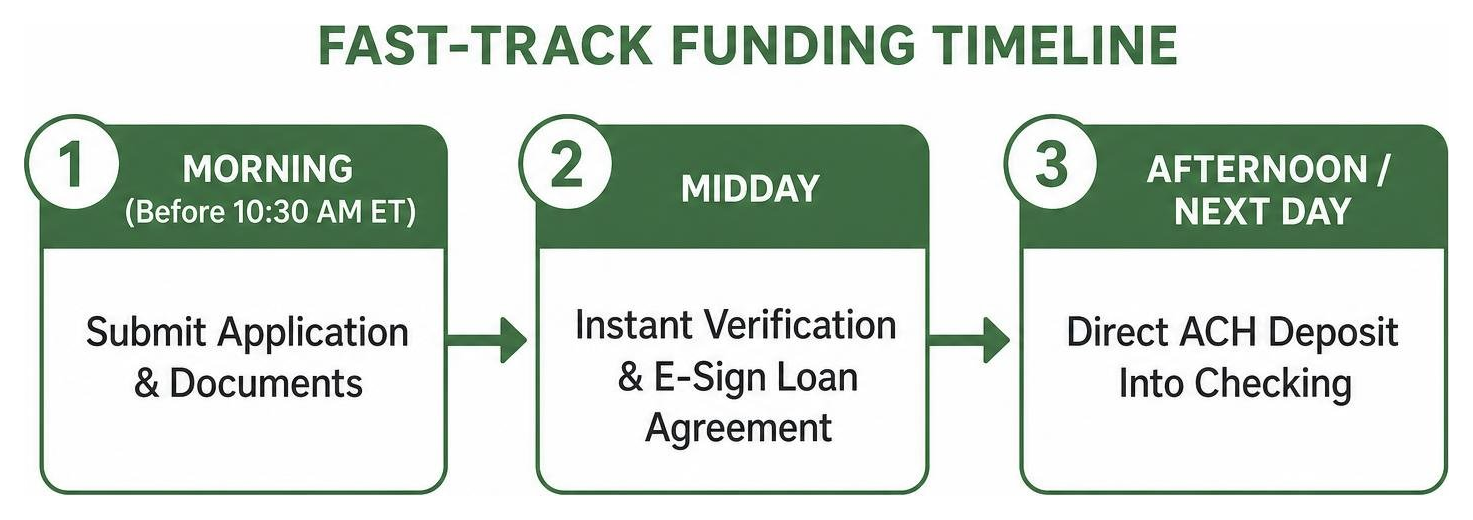Fast track funding timeline diagram