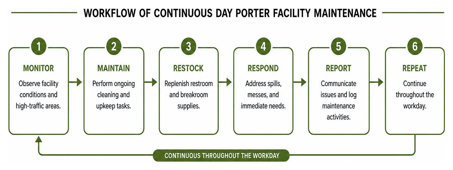 Workflow of Continuous Day Porter Facility Maintenance Workflow of Continuous Day Porter Facility Maintenance