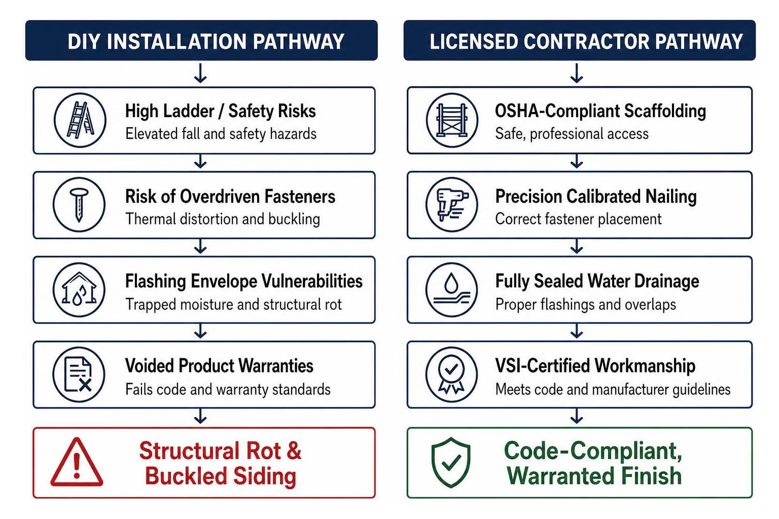 DIY risks versus professional contractor installation workflow DIY risks versus professional contractor installation workflow