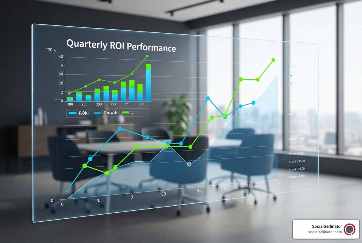 Graph showing positive ROI growth with key performance indicators highlighted - amazon digital marketing solutions
