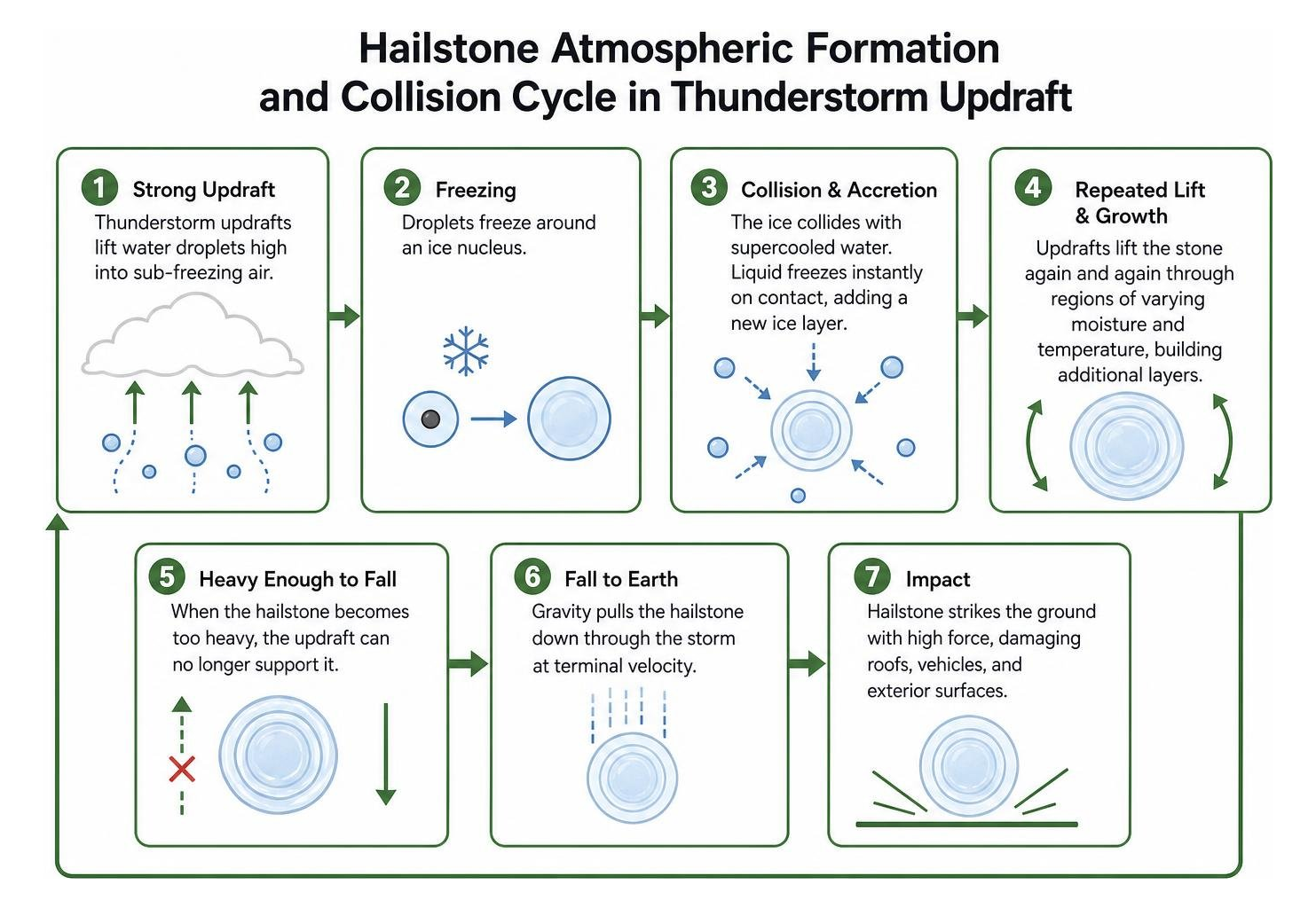 Hailstone atmospheric formation and collision cycle in thunderstorm updraft Hailstone atmospheric formation and collision cycle in thunderstorm updraft