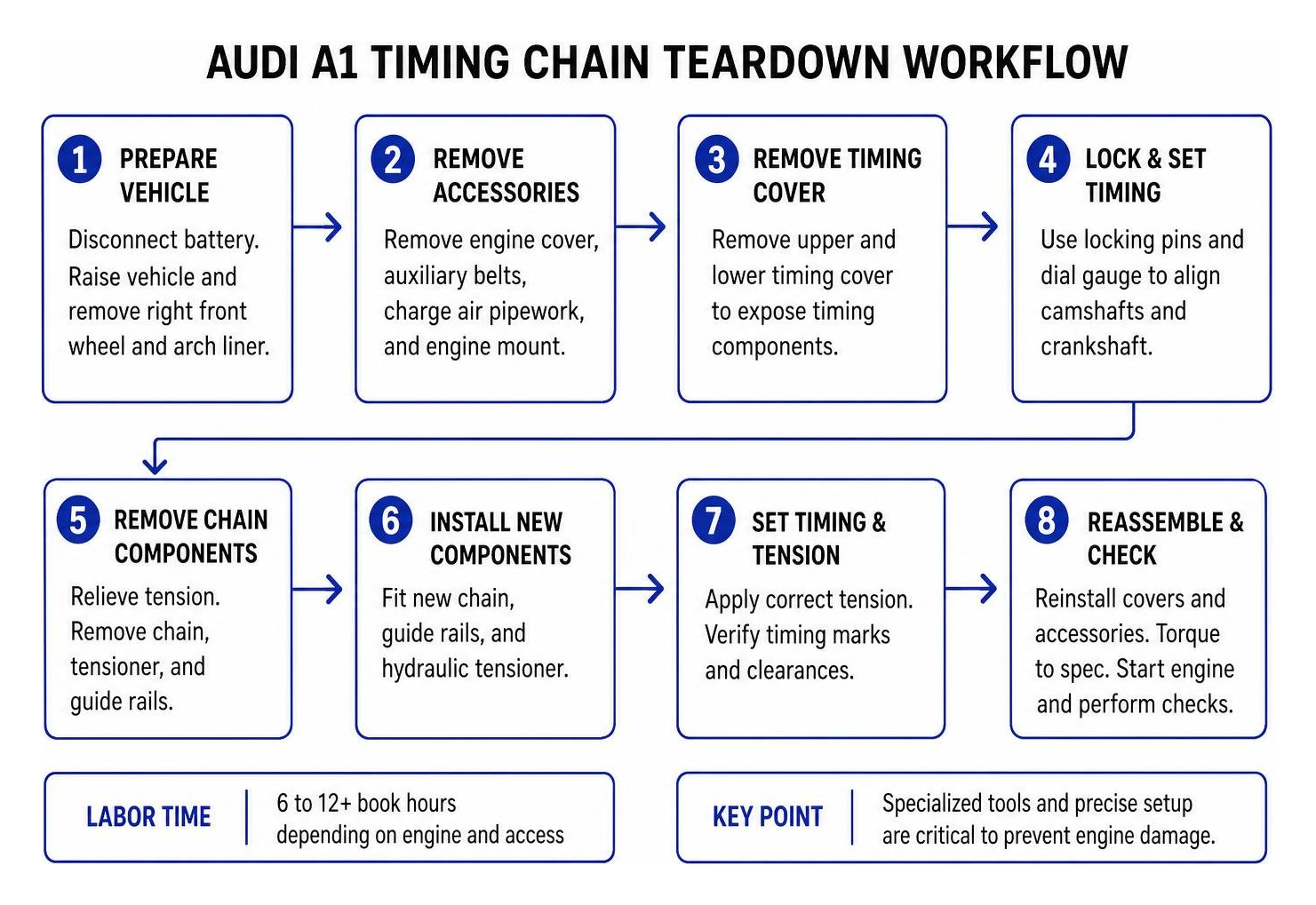 Audi timing chain teardown workflow