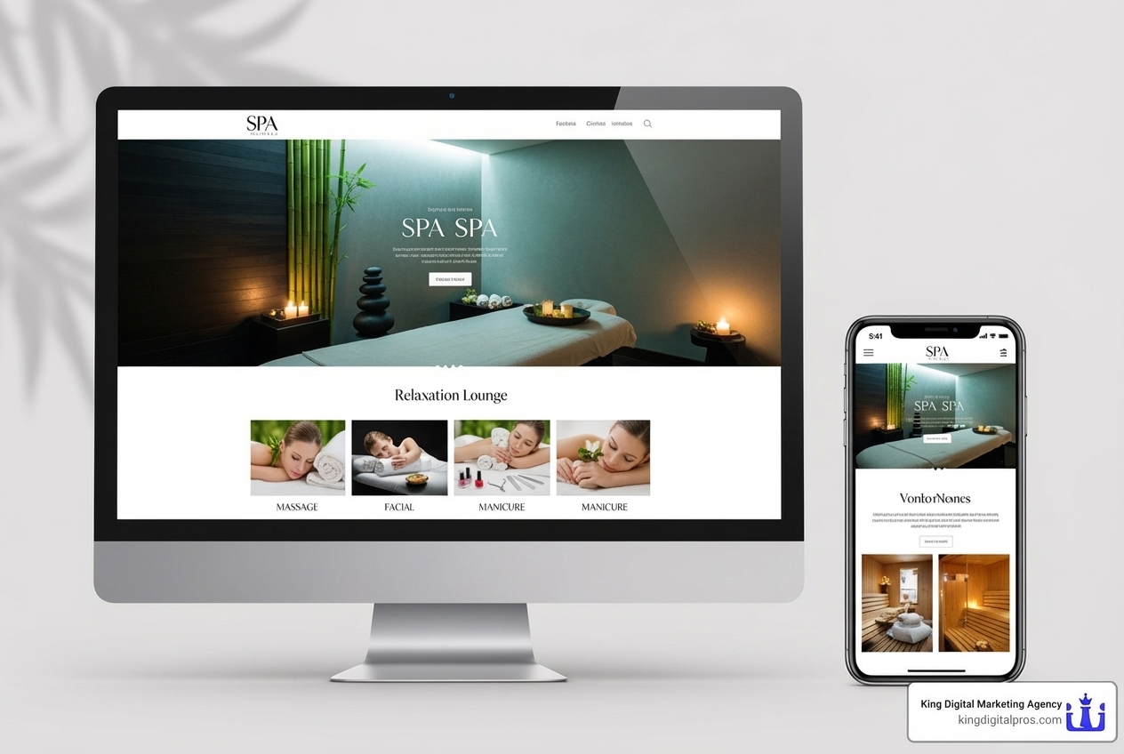 beautiful spa website on desktop and mobile - Digital marketing for spas Beautiful Spa Website On Desktop And Mobile - Digital Marketing For Spas