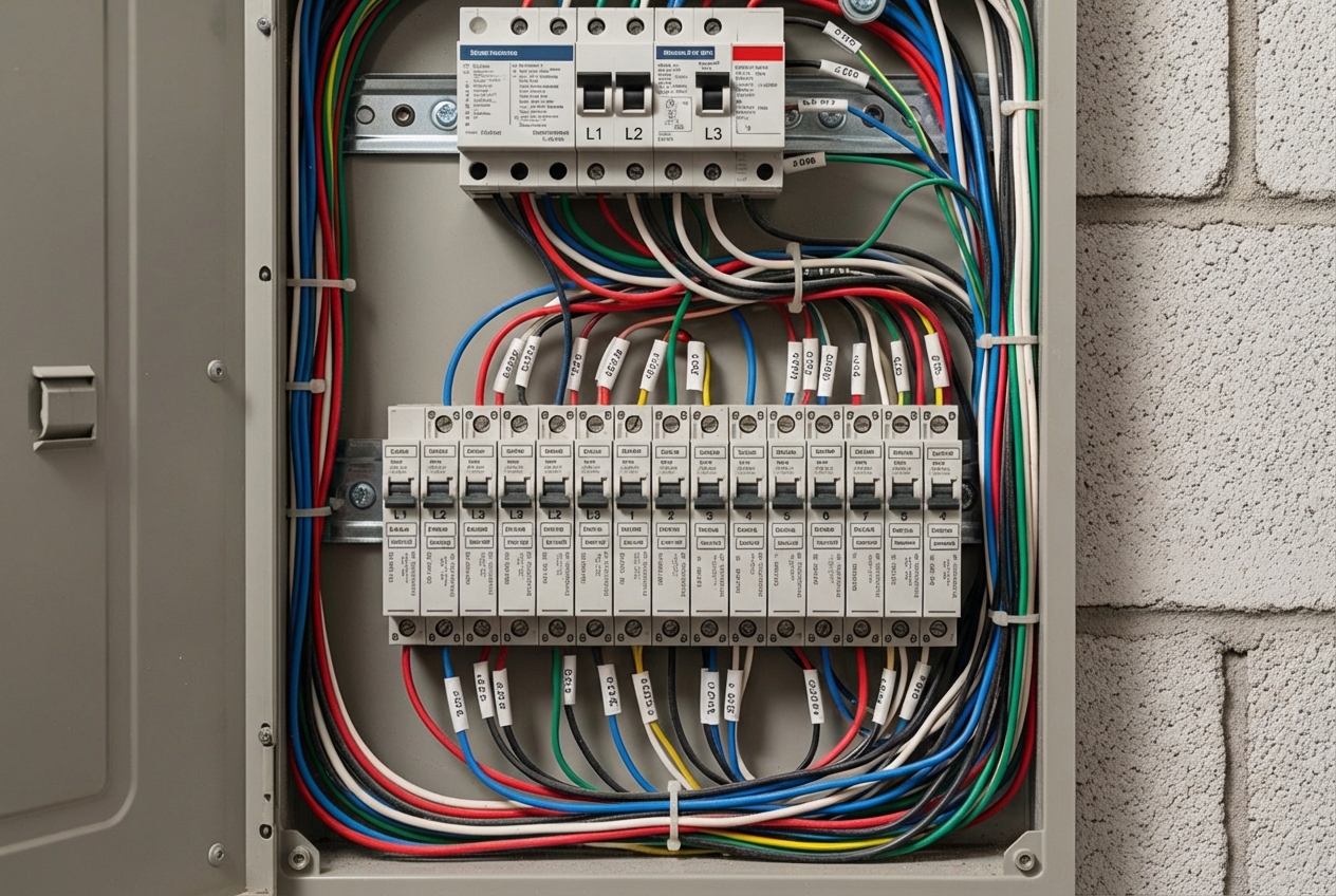 electrician labeling wires - install electric panel electrician labeling wires - install electric panel