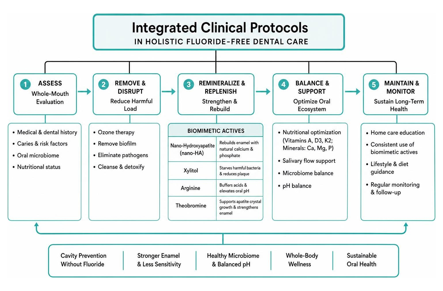 Integrated clinical protocols used in holistic fluoride-free dental care Integrated clinical protocols used in holistic fluoride-free dental care