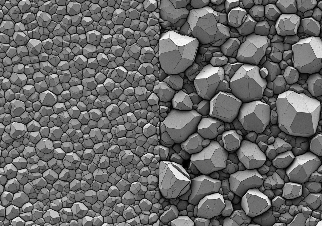 crystal structures of austenitic and ferritic steel - 347 round bar
