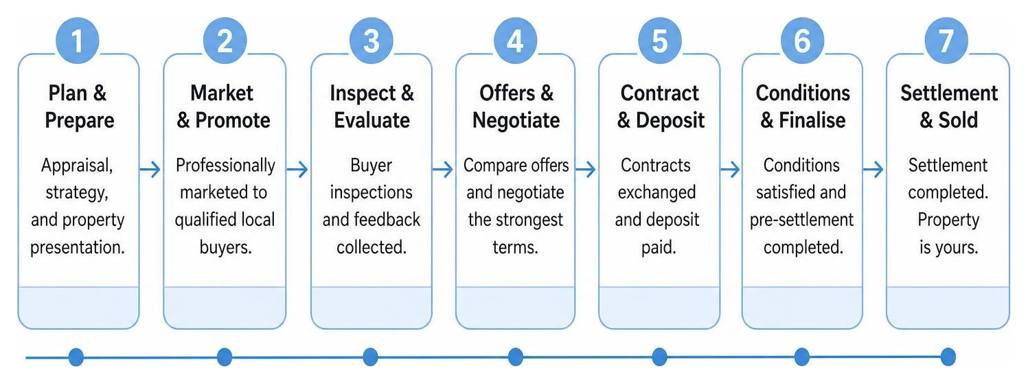 diagram of the home selling process timeline